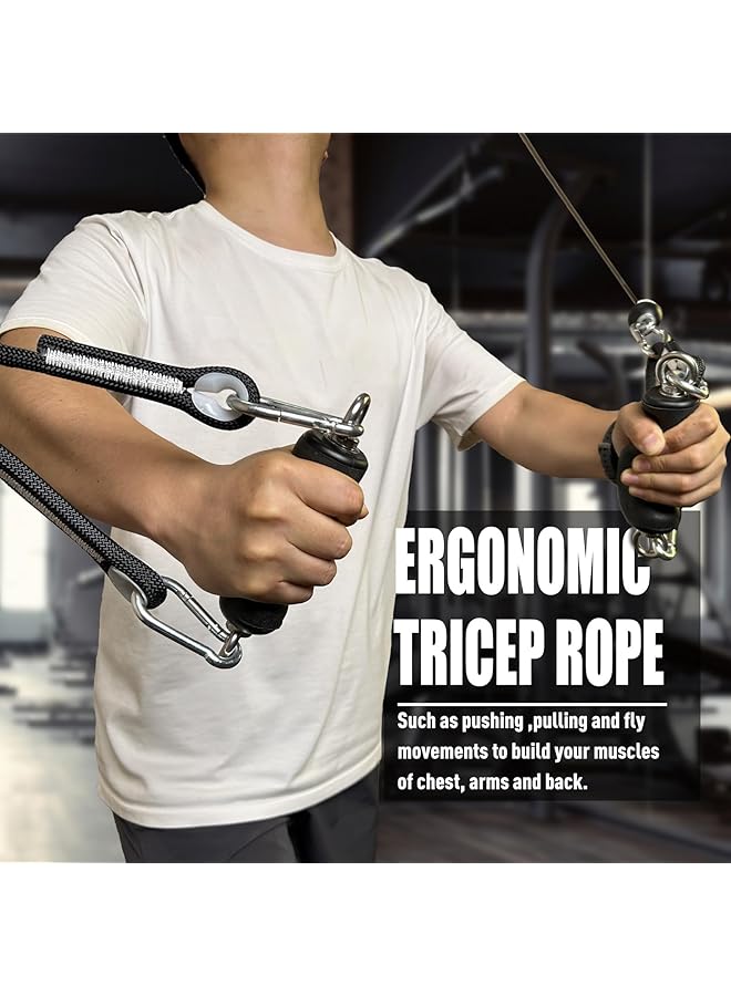 erorex Gym Handles, Cable Machine Attachment With Upgraded Ergonomic, Lat Tricep Rope Pull Down Attachment,Exercise Handles For Home Gym Workout, Gym Equipment, Biceps Curl, Back, Forearm - Image 4