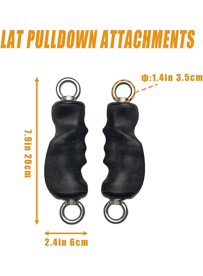 erorex Gym Handles, Cable Machine Attachment With Upgraded Ergonomic, Lat Tricep Rope Pull Down Attachment,Exercise Handles For Home Gym Workout, Gym Equipment, Biceps Curl, Back, Forearm - Image 2