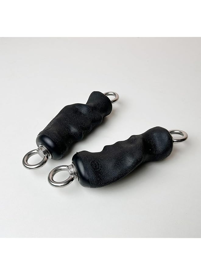 erorex Gym Handles, Cable Machine Attachment With Upgraded Ergonomic, Lat Tricep Rope Pull Down Attachment,Exercise Handles For Home Gym Workout, Gym Equipment, Biceps Curl, Back, Forearm - Image 5