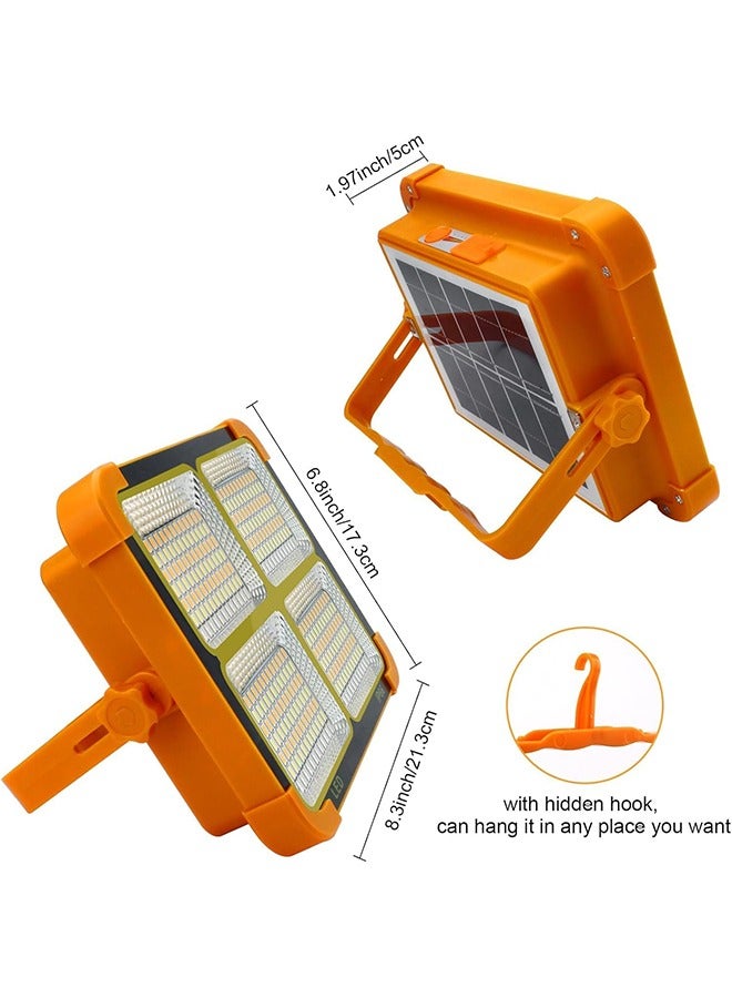 Outdoor LED Solar Light, Work Light Rechargeable 100W, Portable 10 Hours, Emergency Worklight, Yellow - Image 5