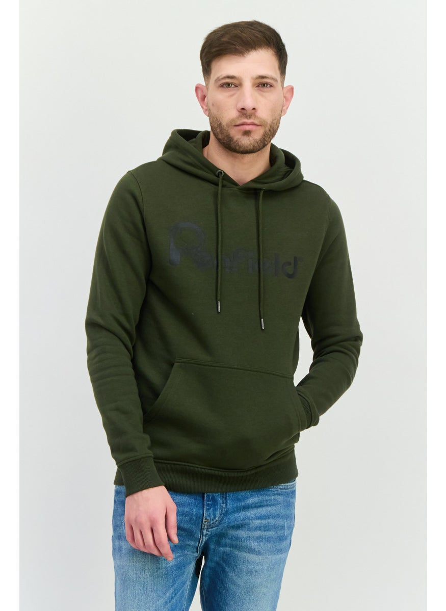 Penfield Men Hooded Brand Logo Long Sleeves Hoodies, Olive  - Image 1