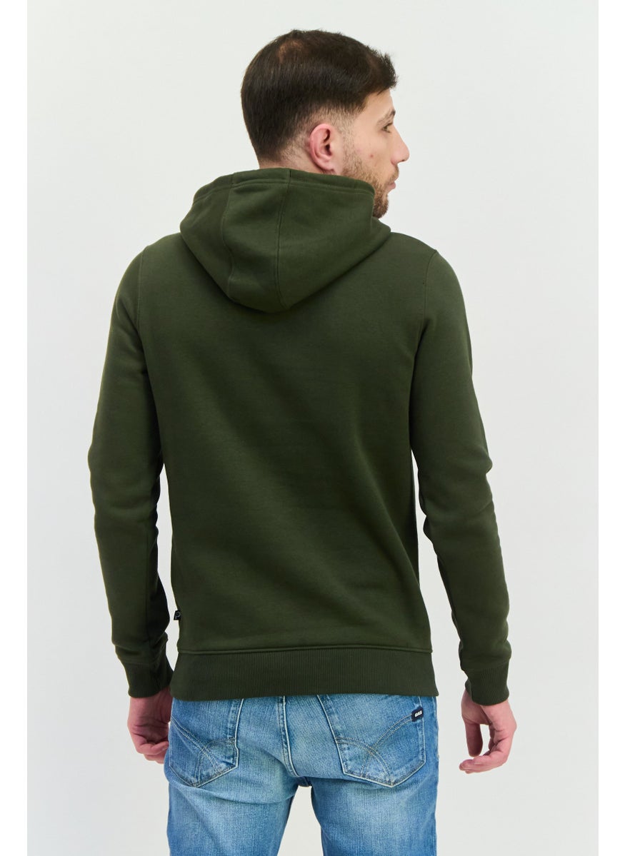 Penfield Men Hooded Brand Logo Long Sleeves Hoodies, Olive  - Image 3