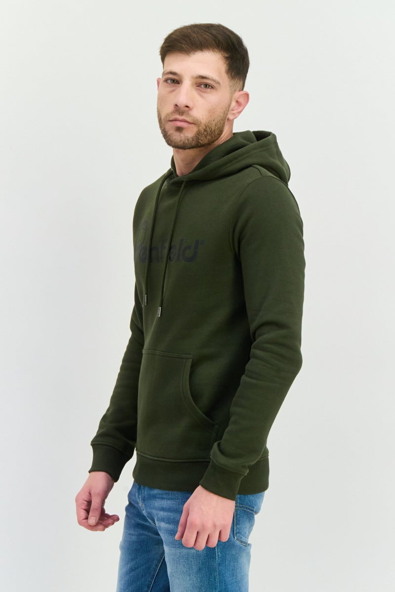 Penfield Men Hooded Brand Logo Long Sleeves Hoodies, Olive - Image 4