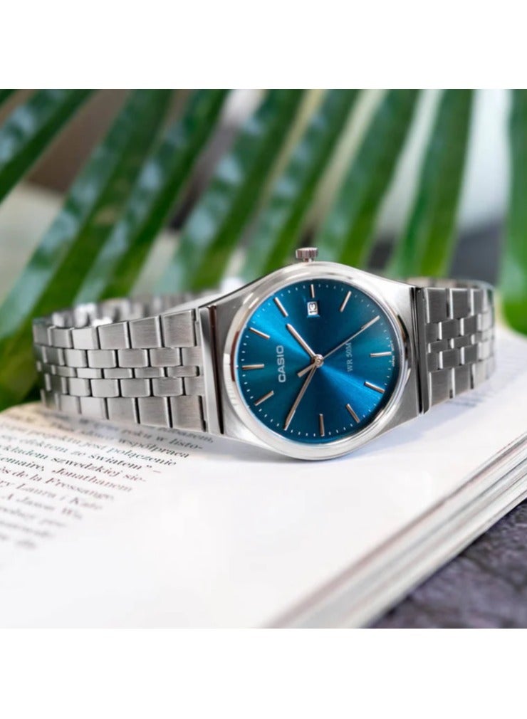 CASIO Standard Analog Stainless Steel Blue Dial Quartz MTP-B145D-2A2VEF Mens Watch - Image 5