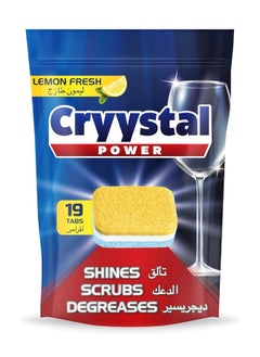 Cryystal Power Dishwasher Tablets Lemon Fresh 19 Tabs  - Image 1