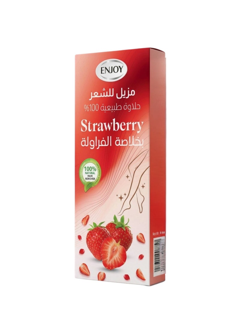 Enjoy Strawberry Hair Remover WAX – 100% Natural Sweetness, With Strawberry Extract, 100g - Image 1