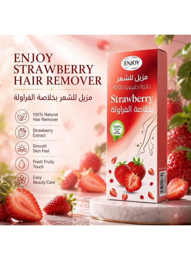 Enjoy Strawberry Hair Remover WAX – 100% Natural Sweetness, With Strawberry Extract, 100g - Image 5