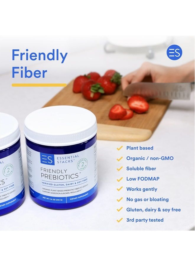 Essential Stacks ألياف بريبايوتيك عضوية من صن فايبر (صمغ جوار محلل جزئيًا/PHGG) مع مسحوق ألياف الأكاسيا - ألياف قابلة للذوبان خالية من الجلوتين وغير معدلة وراثيًا وغير منكهة (7.4 أونصة) - Image 5