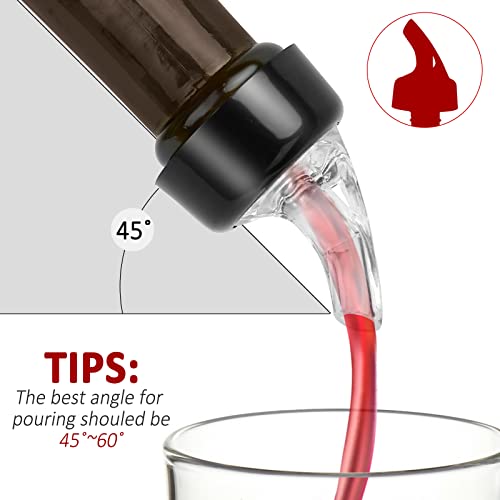 NFFIBDH Automatic Measured Bottle Pourer - Quick Shot Spirit Liquor Pour Spouts with Dust Caps for Wine Cocktail Beverages - Ideal Home Bar Tools 1 oz / 30ml (Clear, 4 Pack) - Image 5