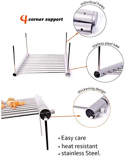 Sisliya Portable Stainless Steel BBQ Grill Folding BBQ Grill Mini Pocket BBQ Grill BBQ Accessories Folding BBQ Grill for Home Park - Image 5