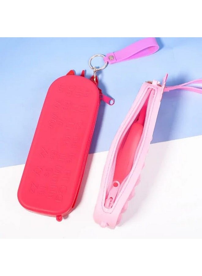 Generic Gift for Kids Adults Fidget Toys Pencil Case Mini Custom Pop Bubbles Silicone Coin Purse Keychain  - Image 4
