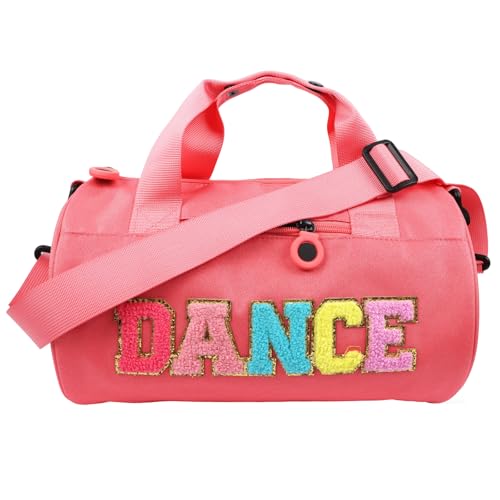 Himoswis Dance Bag for Girls Cute Ballet Bags Weekender Travel Duffle Bag Sport Gym Bag for Women and Men Toddler Kids Bag for Dancers Watermelon Red M - Image 1