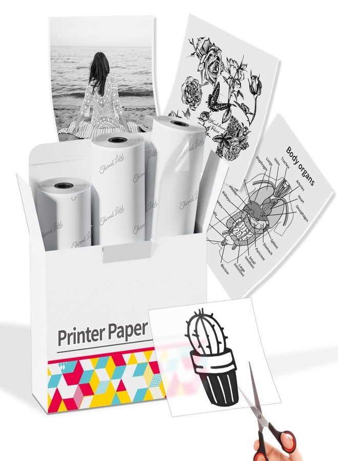 Memoking HD Clear Thermal Sticker Paper Instant Printing Compatible with Phomemo Printer Paper M02/M02 Pro/M02S/P2S/M03/M04S Mini Sticker Printer 50mm x 3.5m, 3 Rolls Adhesive Label for Photo,Image,Texts,Notes - Image 1