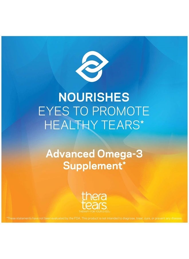 TheraTears - 1200mg Omega 3 Supplement for Eye Nutrition, Organic Flaxseed Triglyceride Fish Oil and Vitamin E, 180 Count - Image 1