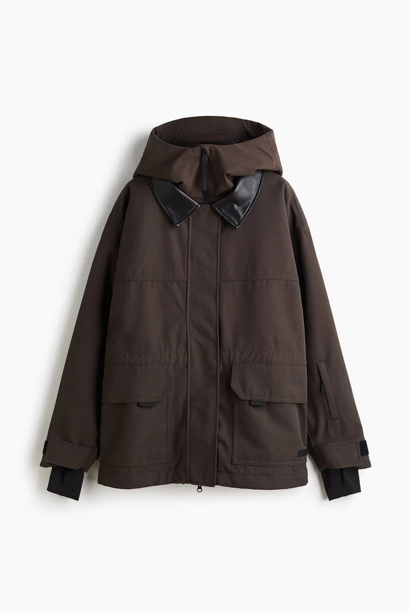 اتش اند ام جاكيت تزلج بياقة مع تقنية