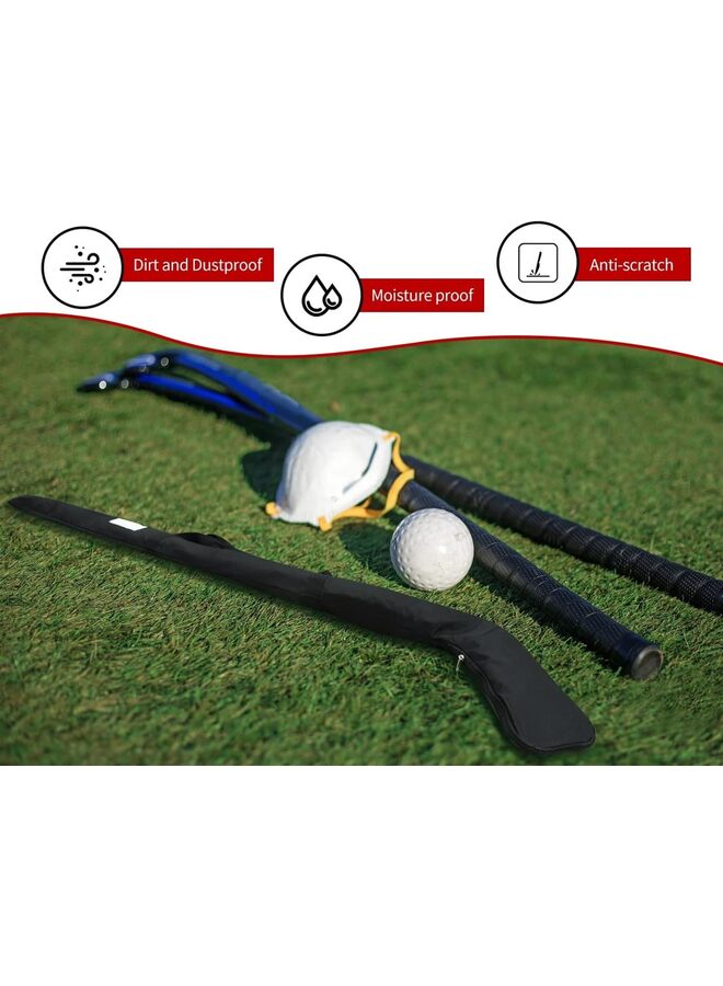 حقيبة عصا الهوكي، حقيبة عصا الهوكي الميداني، حقيبة معدات الهوكي ذات شريطين على الكتف للرجال والنساء والبالغين، ملحقات عصا الهوكي خفيفة الوزن للاستخدام الداخلي والخارجي - Image 3