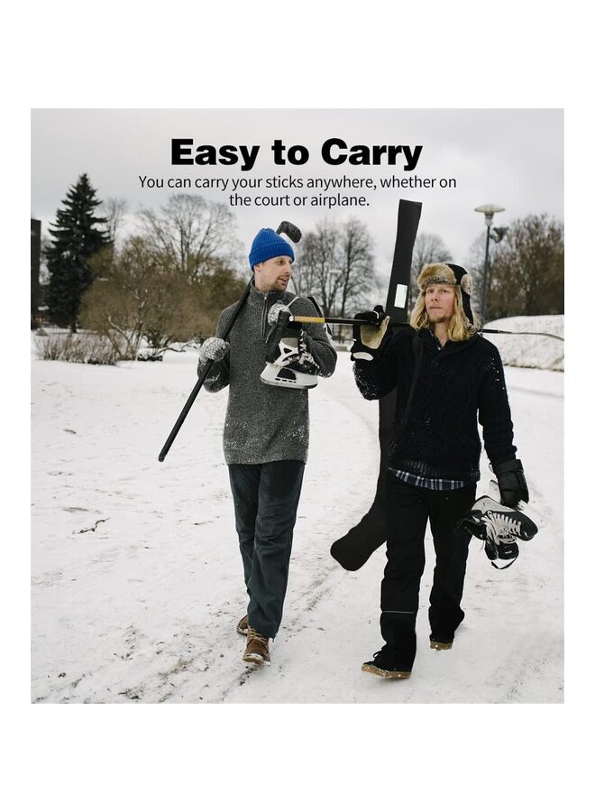 حقيبة عصا الهوكي، حقيبة عصا الهوكي الميداني، حقيبة معدات الهوكي ذات شريطين على الكتف للرجال والنساء والبالغين، ملحقات عصا الهوكي خفيفة الوزن للاستخدام الداخلي والخارجي - Image 5