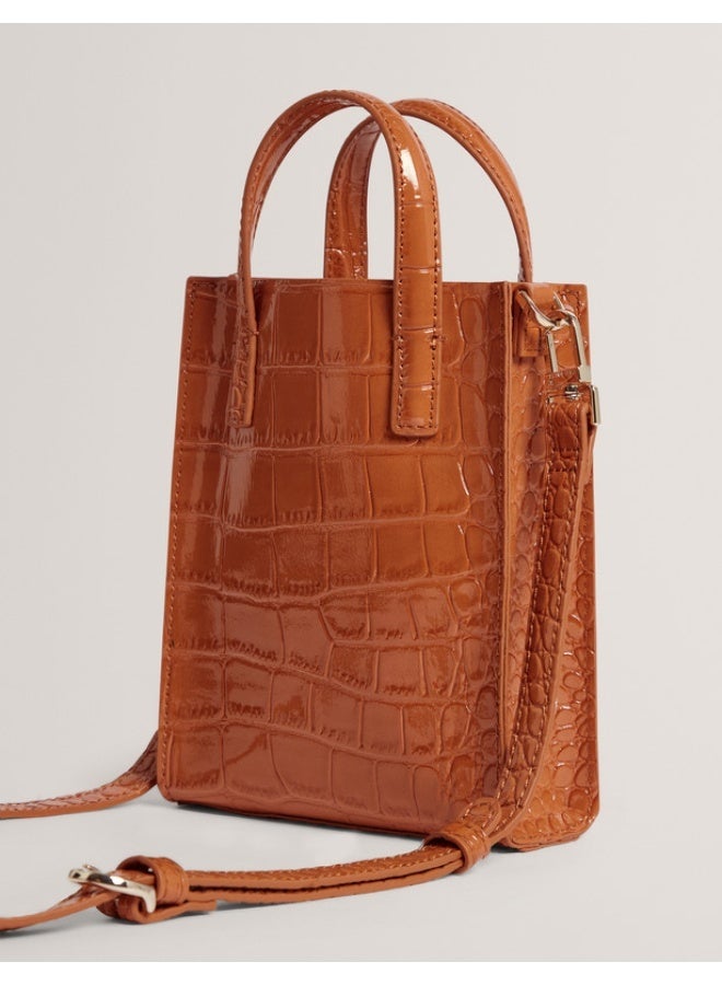 Ted Baker حقيبة أيقونية صغيرة بتأثير الكروكس - Image 4