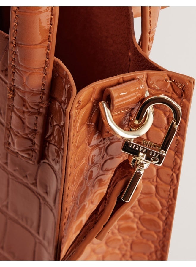 Ted Baker حقيبة أيقونية صغيرة بتأثير الكروكس - Image 5