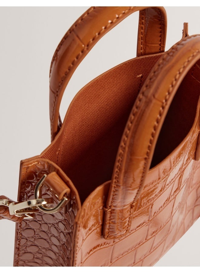 Ted Baker حقيبة أيقونية صغيرة بتأثير الكروكس - Image 3