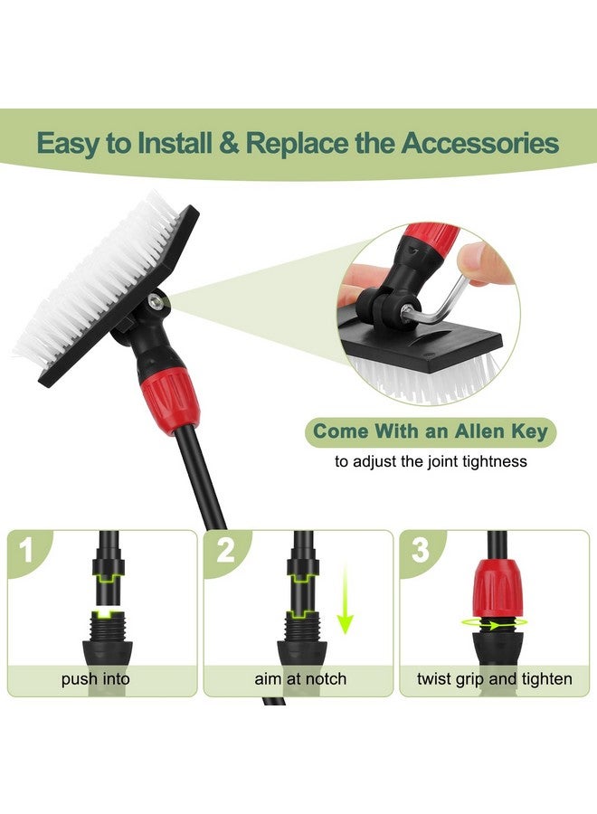 Hygger MultiUse Fish Tank Cleaning Tools Kit, 6 In 1 Aquarium Clean Set With Extendable Handle Algae Scraper Sponge Scrubber Firm Scrub Brush Fish Net Gravel Rake For Acrylic & Glass Tank - Image 2