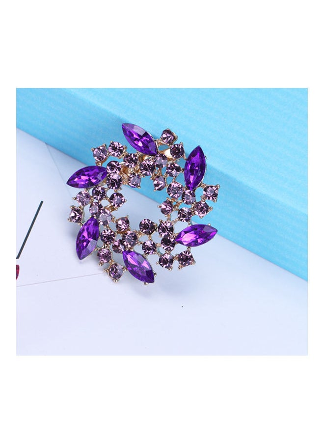 NIBEMINENT - Exquisite Rhinestone Flower Dress Brooch - Image 1