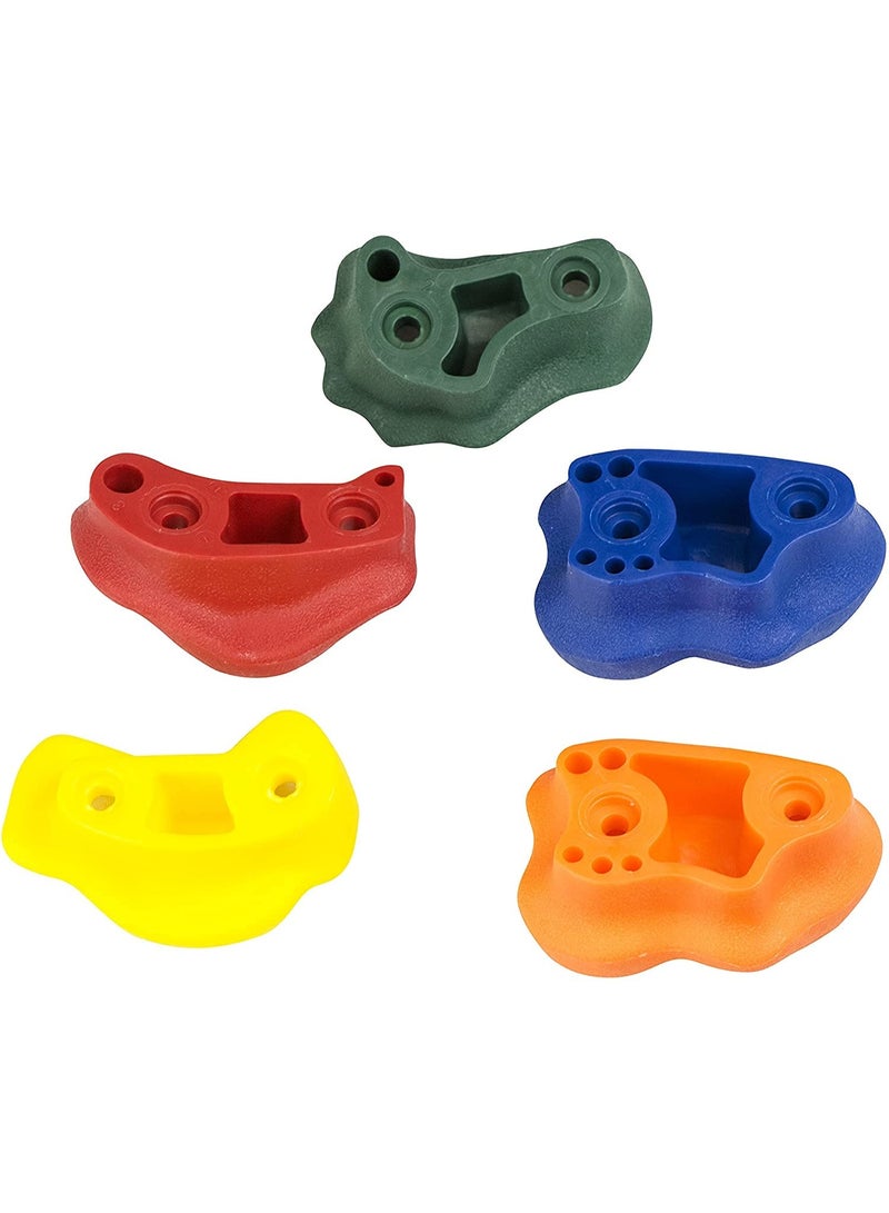 20 PCS Rock Climbing Wall Holds for Kids Adults,Indoor and Outdoor Playground Rock Wall Climbing Kit, Knotted Climbing Rope, Colourful Climbing Rock Wall Grips for Kids - Image 2