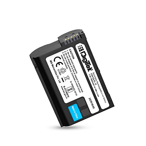 DIGITEK® (EN-EL15) Secondary Rechargeable Battery Packs for Digital Camera EN-EL15, Compatibility - D7000, D7100, D7200, D850, D750, D810, D500, D600, D610, D7500, D800, D800E, & V1 - Image 1