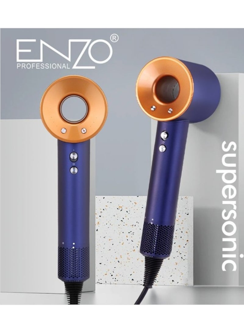 إنزو مجفف شعر إنزو بروفيشنال سوبرسونيك NO.DY-888 – تجفيف سريع، بدون حرارة مفرطة، مع 5 ملحقات تصفيف، تدفق هواء قوي، وضوضاء منخفضة لجميع أنواع الشعر - Image 4