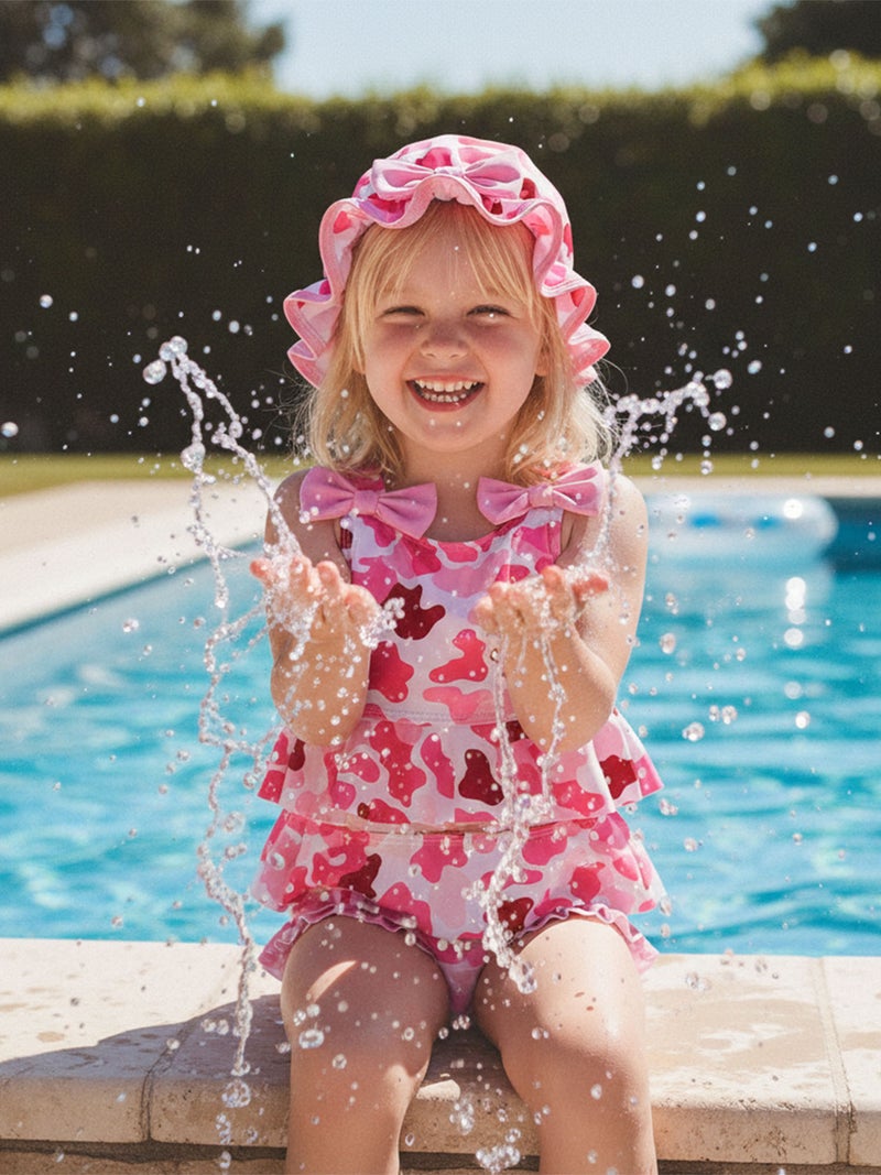 Toddler Girls Two Piece Swimsuits Sleeveless Tankini Swimwear Summer Bathing Suits - Image 4