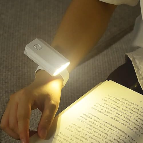 One94Store Mini Wrist Book Light – USB Rechargeable LED Study Lamp with 3 Light Modes, Clip-On & Portable, Eye-Friendly Reading Light for Students & Night Readers (White) - Image 1