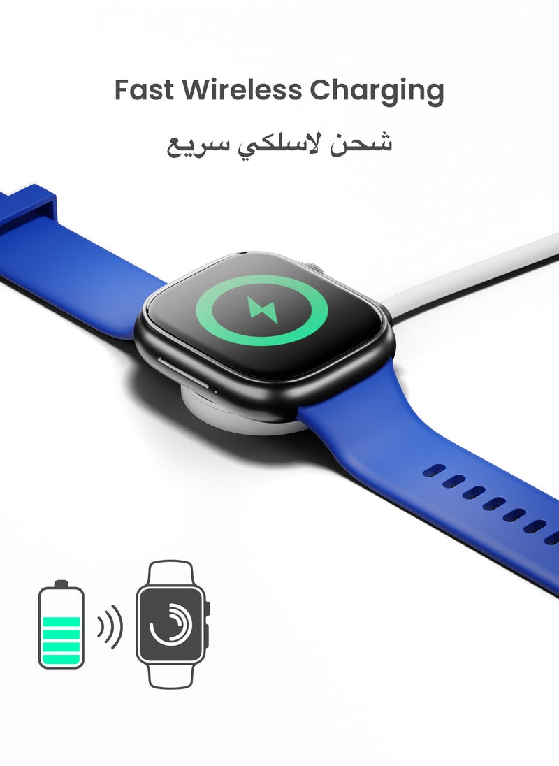 TinyMoose - Smartwatch Tempo With ِHD AMOLED Display / Ultra Battery Life / 100+ Sport Modes / IP68 Waterproof / Bluetooth Calling / Heart Rate Monitoring / SPO2 / GPS / Ultra Smart Watch - Shadow Blue - Image 1