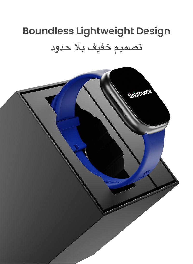 TinyMoose - Smartwatch Tempo With ِHD AMOLED Display / Ultra Battery Life / 100+ Sport Modes / IP68 Waterproof / Bluetooth Calling / Heart Rate Monitoring / SPO2 / GPS / Ultra Smart Watch - Shadow Blue - Image 1
