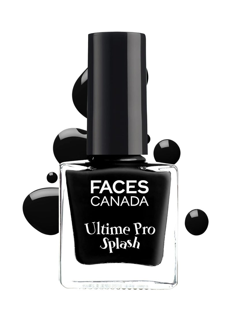 Faces Canada Splash Nail Enamel Black Beauty 15 8ml - Image 1