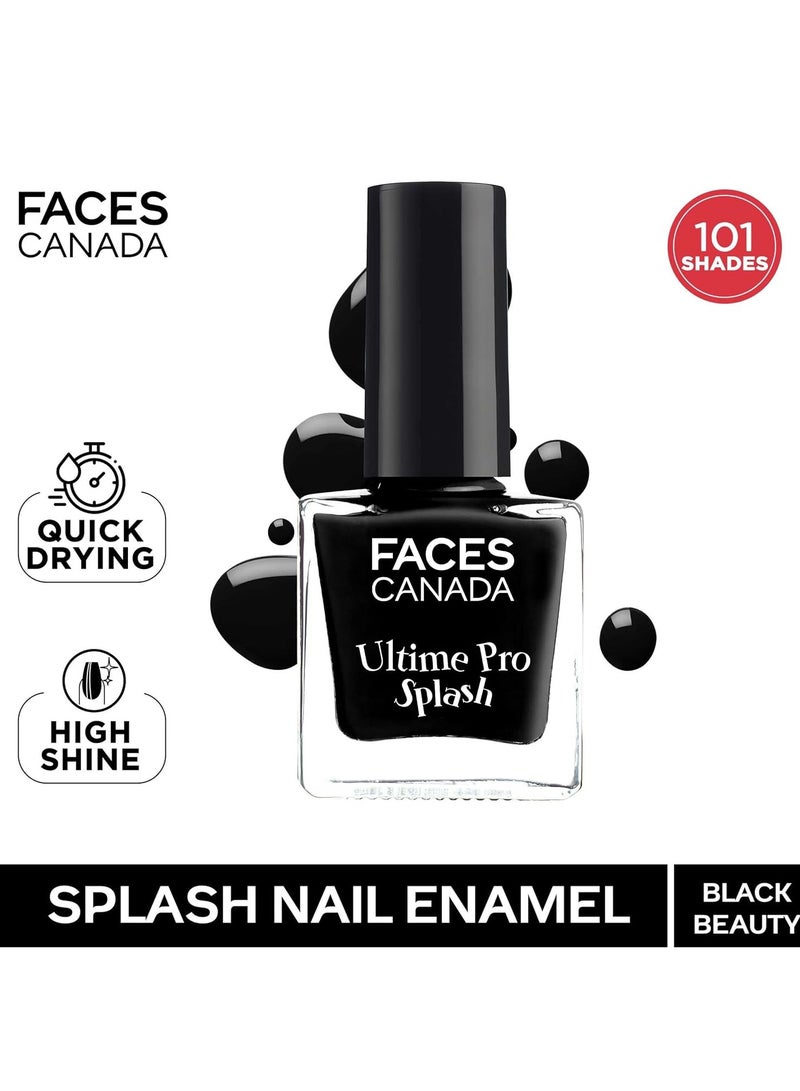 Faces Canada Splash Nail Enamel Black Beauty 15 8ml - Image 2