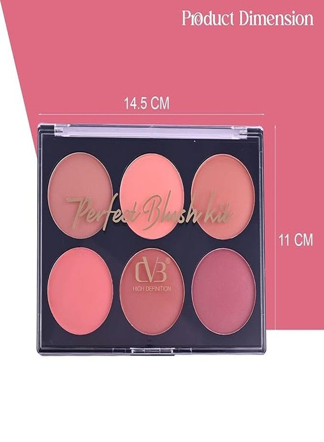 CVB 6 in 1 Blush & Contour Professional Makeup Palette Kit | Sculpt, Define & Add Natural Flush | Multi-Shade Face Kit for All Skin Tones - Image 3