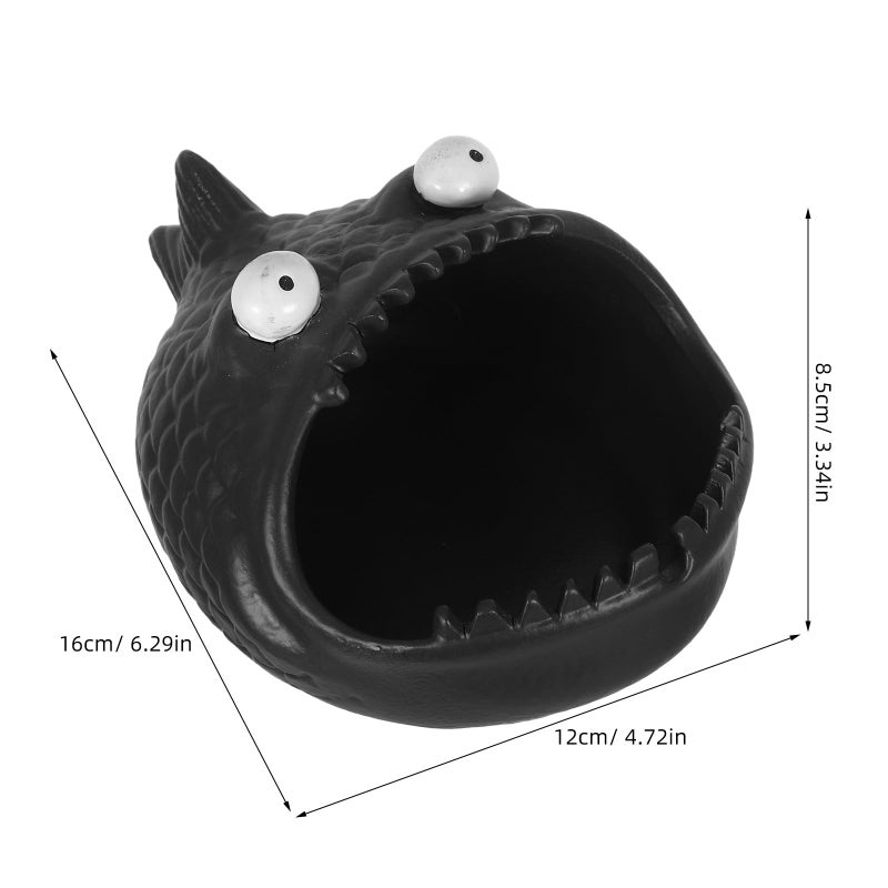 Windproof Fish Shape Ceramic Ashtray for Home Office Indoor Outdoor Tabletop Use - Image 3