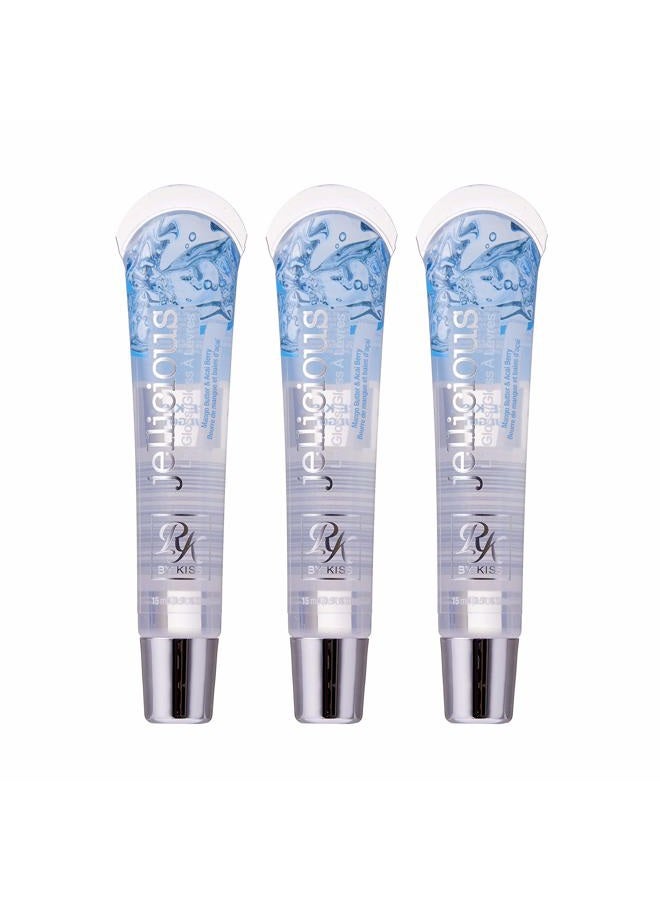 KISS Jellicious Mouth Watering Lip Gloss JLG01 (3 PACKS) - Image 1