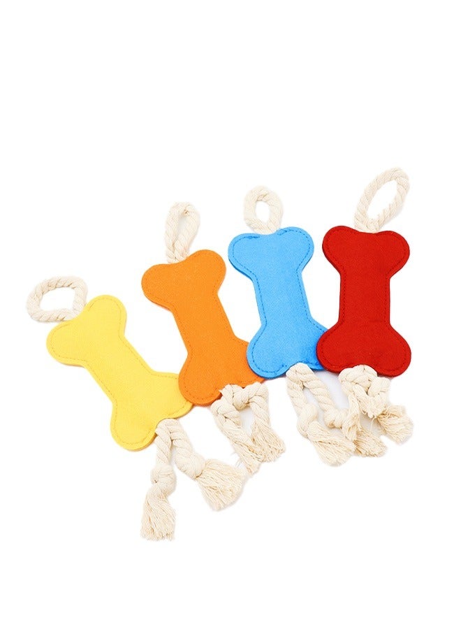 لعبة حبل الكلب، لعبة تفاعلية لمضغ أسنان الكلب، حبل مضغ لتنظيف الأسنان الطبيعية من القطن القوي، لعبة تدريب عقدة الكلاب، لعبة متينة قابلة للمضغ بعقدة حبل للتسنين وتخفيف الملل - Image 2