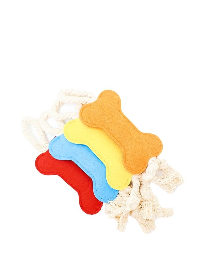 لعبة حبل الكلب، لعبة تفاعلية لمضغ أسنان الكلب، حبل مضغ لتنظيف الأسنان الطبيعية من القطن القوي، لعبة تدريب عقدة الكلاب، لعبة متينة قابلة للمضغ بعقدة حبل للتسنين وتخفيف الملل - Image 3