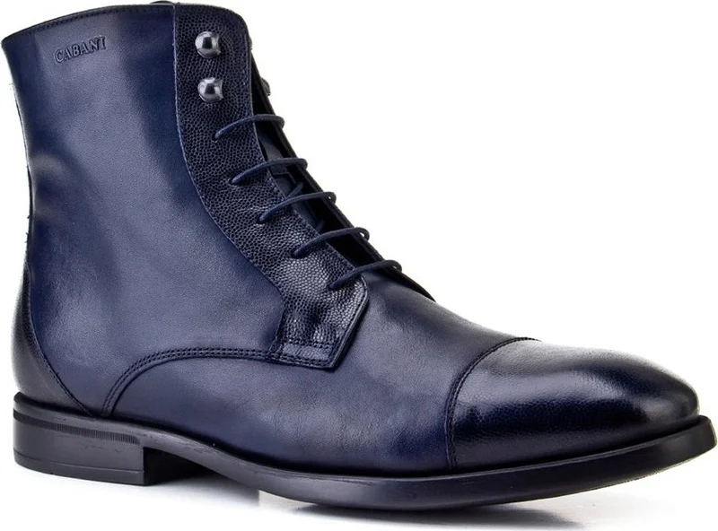 Cabani Men's Xlight Sole Zippered Casual Boots 387E1208 Black