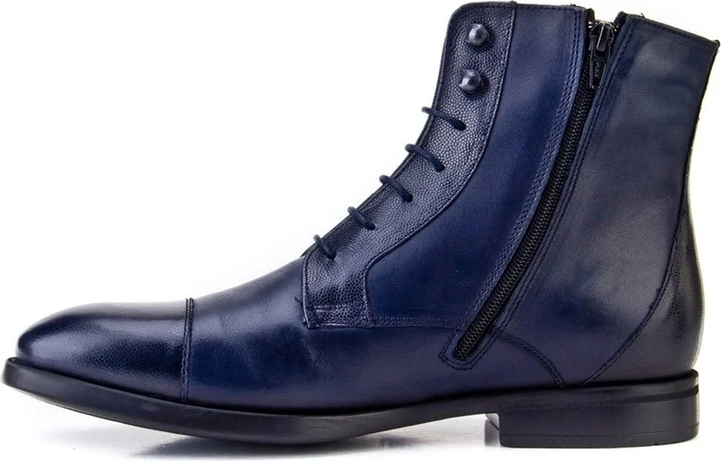 Cabani Men's Xlight Sole Zippered Casual Boots 387E1208 Black