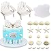 KEEPARTY Beach Cake Topper Wedding Cake Topper Wooden Adirondack Miniature Beach Chair Mini Doll Furniture Top Decoration for Dollhouse Wedding Anniversary Beach Theme Cake Decoration - Image 3