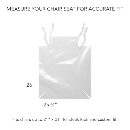 LAMINET Vinyl Chair Protectors, Clear, 26X253/4-Inch, Fits Chairs up to 21x21-Inch, Set of 2 - Image 3