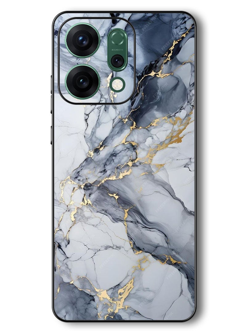 Theodor Case Compatible with Oppo Reno 14 6.59 Inch Protection Shockproof Bumper Cover Grey Marble Blush - Image 1