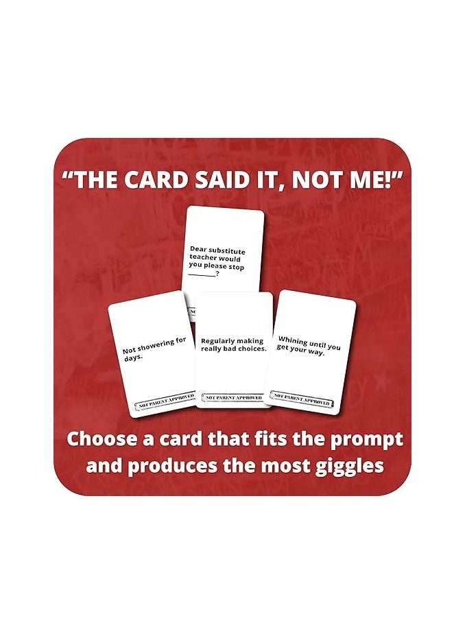 Not Approved by Parent Fun Family Card Game Perfect for Family Game Nights Family Party Game Ages 8+ - Image 4