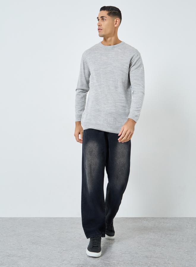 Styli Grey Knit Regular Fit Sweater - Image 2