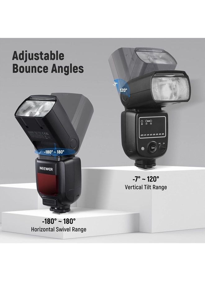 Neewer - NEEWER NW600 Flash Speedlite Compatible with Canon Nikon Panasonic Olympus Pentax Fujifilm Sony DSLR and Mirrorless Cameras with Standard Hot Shoe, GN40 On Camera Flash with Manual, S1/S2 Slave Mode - Image 1
