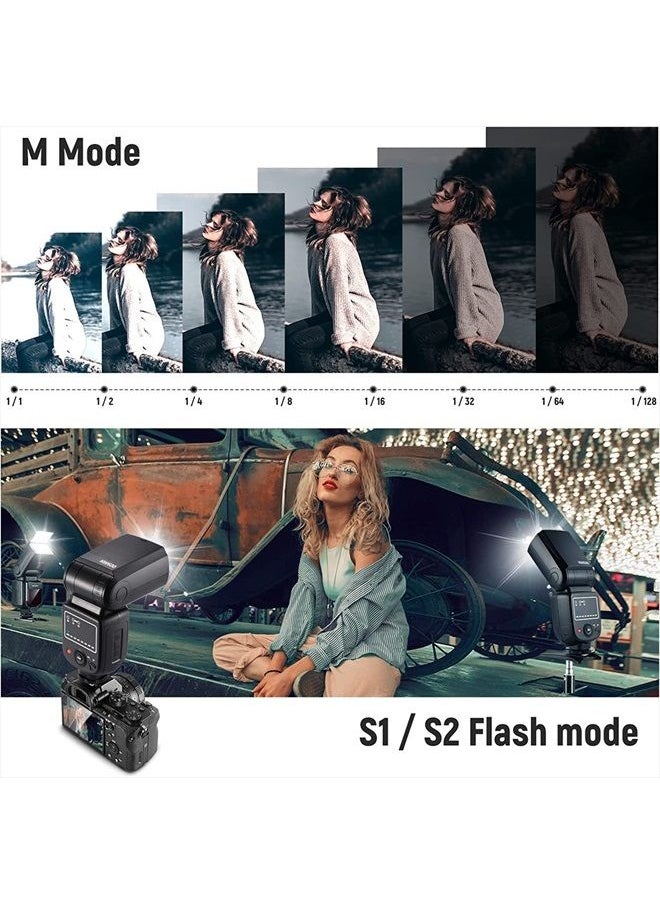 Neewer - NEEWER NW600 Flash Speedlite Compatible with Canon Nikon Panasonic Olympus Pentax Fujifilm Sony DSLR and Mirrorless Cameras with Standard Hot Shoe, GN40 On Camera Flash with Manual, S1/S2 Slave Mode - Image 1