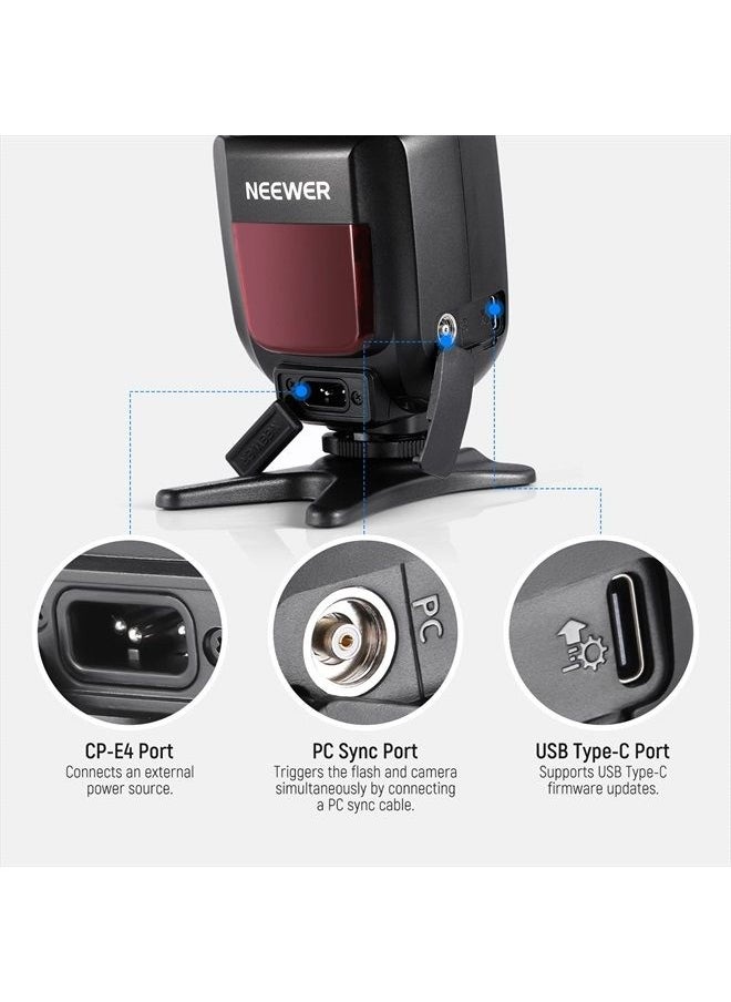 Neewer - NEEWER NW600 Flash Speedlite Compatible with Canon Nikon Panasonic Olympus Pentax Fujifilm Sony DSLR and Mirrorless Cameras with Standard Hot Shoe, GN40 On Camera Flash with Manual, S1/S2 Slave Mode - Image 1